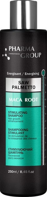 Шампунь Pharma Group Laboratories Saw Palmetto+Maca Root стимулирующий, 250 мл