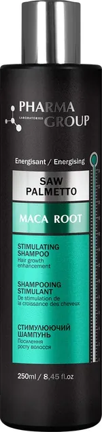 Шампунь Pharma Group Laboratories Saw Palmetto+Maca Root стимулюючий, 250 мл