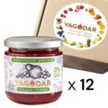 Набор джемов Yagodar красная смородина-зеленая груша без сахара, 12 шт х 210 г