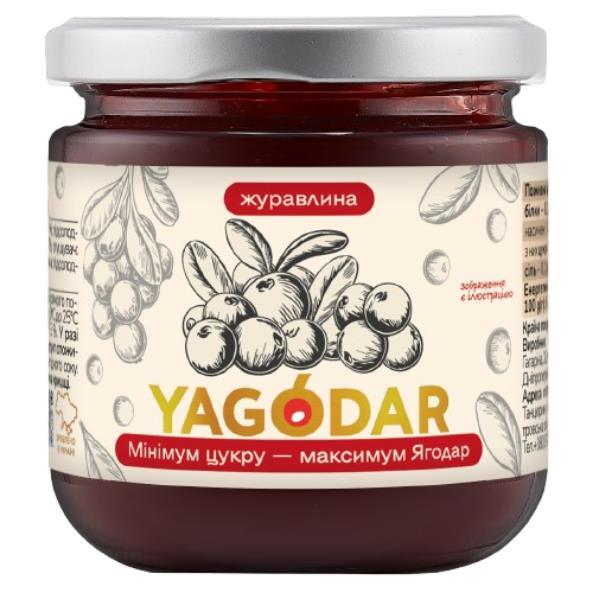 Джем Yagodar журавлина з низьким вмістом цукру, 210 г