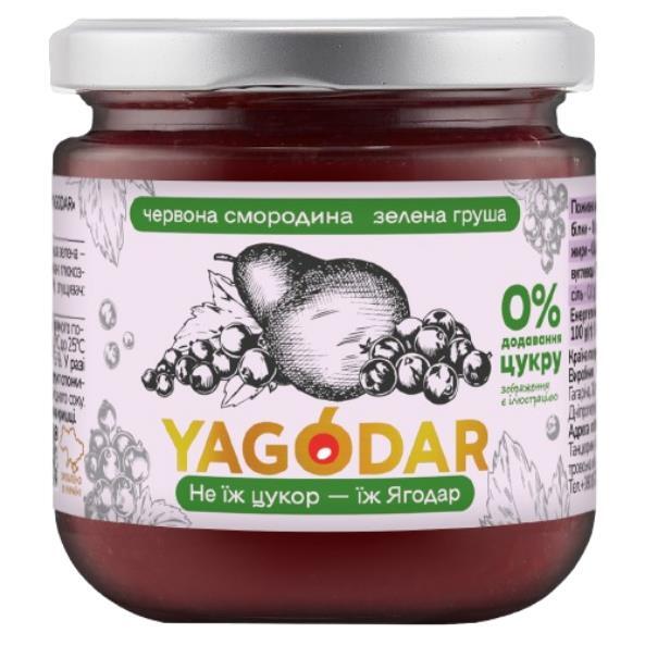 Джем Yagodar красная смородина-зеленая груша без сахара, 210 г