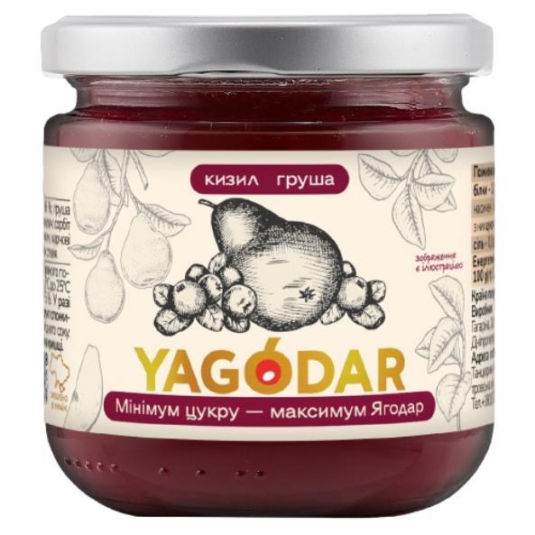 Джем Yagodar кизил и груша с низким содержанием сахара, 210 г