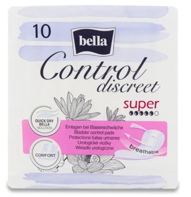 Прокладки урологічні Bella Control Discreet Super, 10 штук