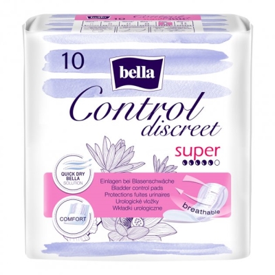 Прокладки урологічні Bella Control Discreet Super, 10 штук