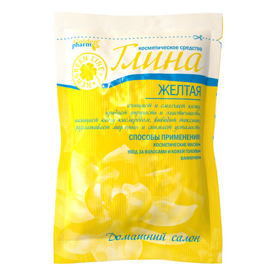 Глина желтая Golden Pharm косметическая, 60 г