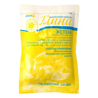 Глина жовта Golden Pharm косметична, 60 г