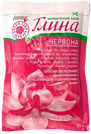 Глина червона Golden Pharm косметична, 60 г : інструкція + ціна в ...