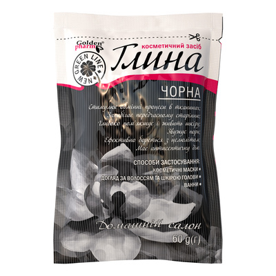 Глина черная Golden Pharm косметическая, 60 г