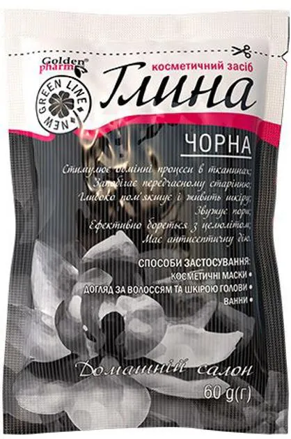 Глина чорна Golden Pharm косметична, 60 г