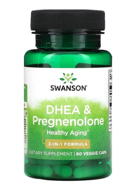 ДГЕА та прегненолон Swanson DHEA & Pregnenolone, 60 капсул