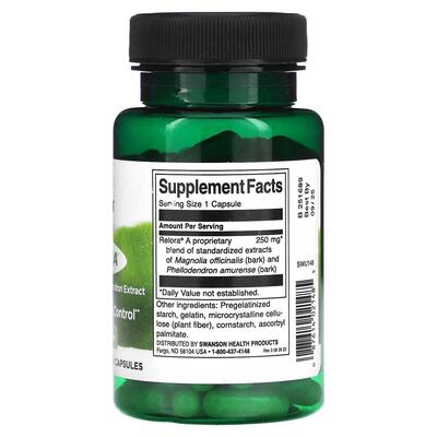 Релора Swanson Relora (Patented Magnolia & Phellodendron Extract) 250 мг, 90 капсул