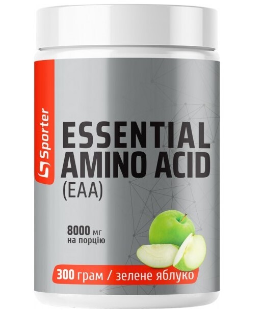 Амінокислоти Sporter EAA зелене яблуко, 300 г