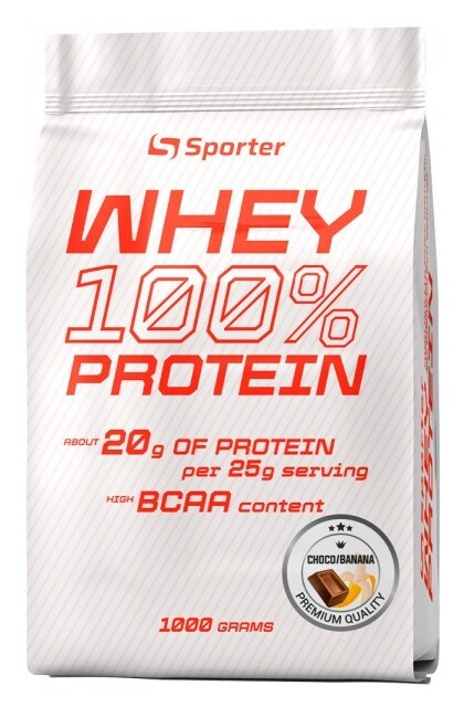 Протеїн Sporter Whey 100% Protein шоколад-банан, 1000 г