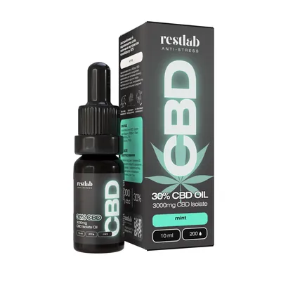 Олія CBD 30% Restlab зі смаком м'яти краплі, 10 мл