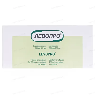 Левопро розчин д/інф. 500 мг/100 мл по 150 мл у конт.
