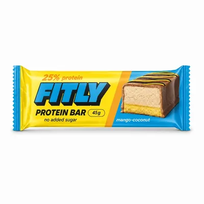 Батончик протеїновий Fitly Protein Bar манго-кокос, 45 г