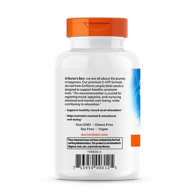 5-НТР Doctor's Best 5-HTP 100 мг, 180 капсул