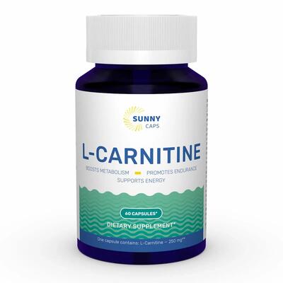 L-карнитин Sunny Caps L-carnitine 250 мг, 60 капсул