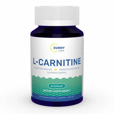 L-карнітин Sunny Caps L-carnitine 250 мг, 60 капсул