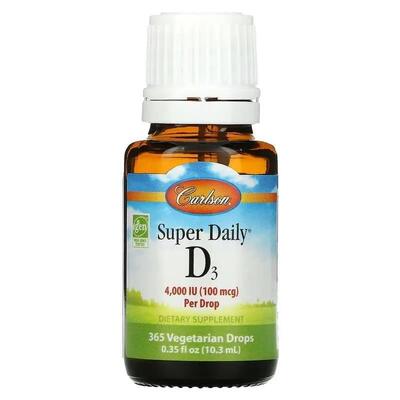 Витамин Д3 Carlson Lab Vitamin D3 4000 МЕ (100 мкг), 10,3 мл