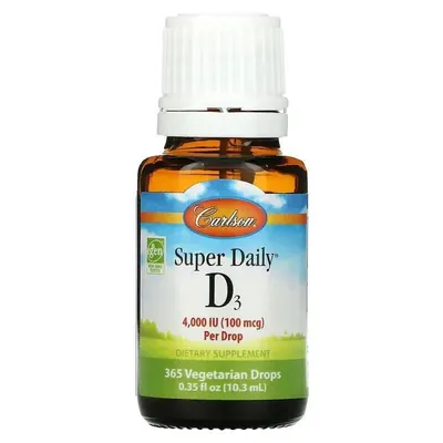 Вітамін Д3 Carlson Lab Vitamin D3 4000 МО (100 мкг), 10,3 мл