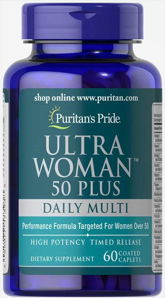 Витамины для женщин Puritan's Pride Ultra Woman 50 Plus, 60 капсул