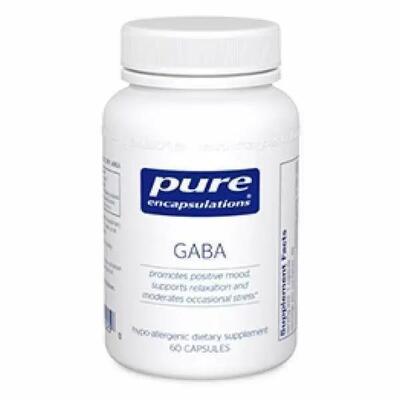 ГАМК (гамма-аминомасляная кислота) Pure Encapsulations GABA, 60 капсул