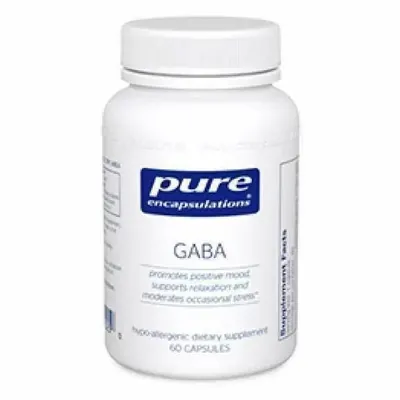 ГАМК (гамма-аміномасляна кислота) Pure Encapsulations GABA, 60 капсул