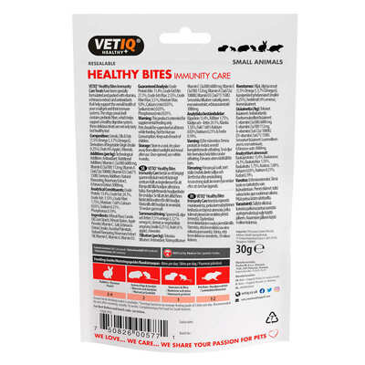 Ласощі для гризунів VetIQ Healthy Bites Immunity care з ехінацеєю для підвищення імунітету, 30 г