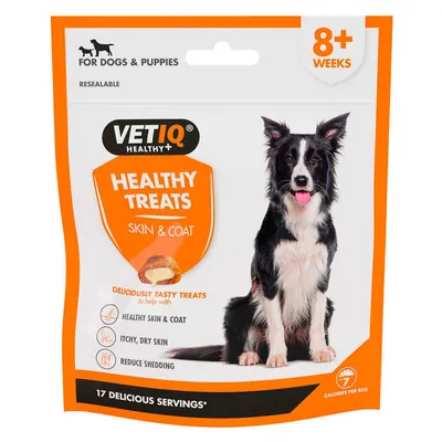 Ласощі для собак VetIQ Healthy Treats Skin&Coat з лососем для здоров'я шкіри та шерсті собак, 70 г