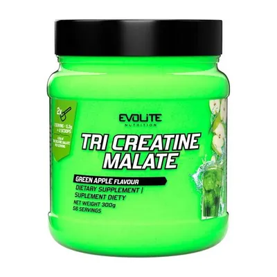 Креатин Evolite Nutrition Tri Creatine Malate зелене яблуко, 300 г