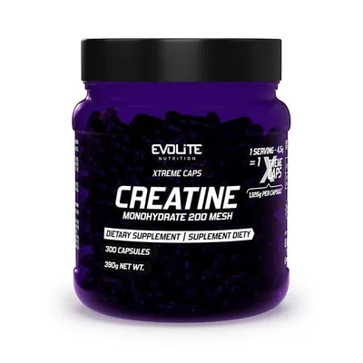 Креатин Evolite Nutrition Creatine Monohydrate 200 Mesh Xtreme Caps, 300 капсул