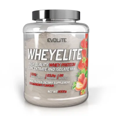 Протеїн сироватковий змішаний Evolite Nutrition Wheyelite полуниця, 2000 г