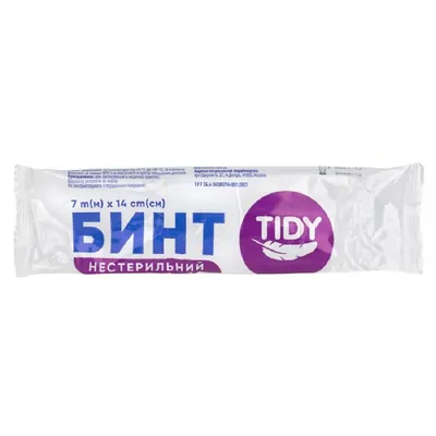 Бинт марлевий нестерильний Tidy медичний 7 м х 14 см