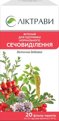 Фіточай Ліктрави для підтримки нормального сечовиділення по 1,5 г №20 у філ.-пак.