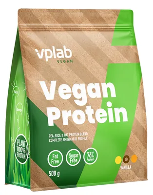 Протеїн рослинний змішаний VPLab Vegan Protein ваніль, 500 г