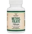 Метилфолат Double Wood Methylfolate 1000 мкг 5-MTHF (1700 DFE), 120 капсул