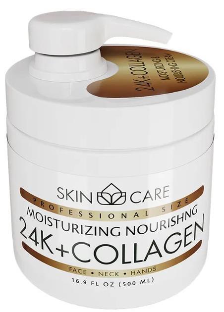 Крем для обличчя і тіла Dead Sea Collection Skincare для зволоження та живлення шкіри 24К золото та колаген, 500 мл