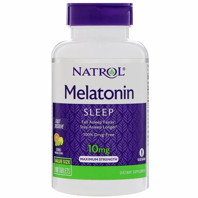Мелатонін Natrol Melatonin 10 мг цитрусовий пунш, 100 таблеток