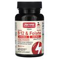 Метил B-12 и Фолат Jarrow Formulas Methyl B-12 & Methyl Folate 5000 мкг/800 мкг вкус вишни, 60 леденцов