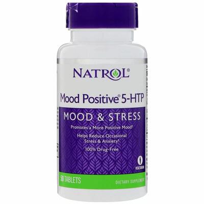 Натуральная добавка Natrol Mood Positive 5-НТР, 50 таблеток