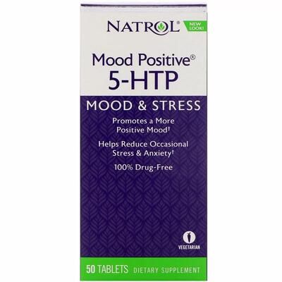 Натуральная добавка Natrol Mood Positive 5-НТР, 50 таблеток
