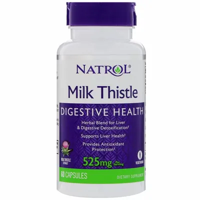 Розторопша Natrol Milk Thistle 525 мг, 60 капсул