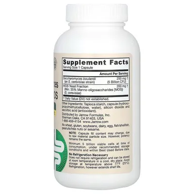 Сахароміцети Буларді Jarrow Formulas Saccharomyces Boulardii+ MOS, 90 капсул