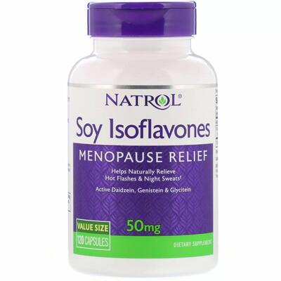 Соевые изофлавоны для облегчения менопаузы Natrol Soy Isoflavones Menopause Relief 50 мг, 120 капсул