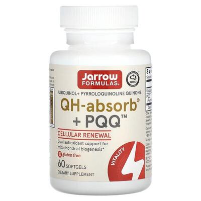 Убіхінол та пірролохінолінхінон Jarrow Formulas Ubiquinol QH + PQQ Absorb, 60 капсул