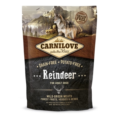 Корм сухой для взрослых собак всех пород Carnilove Adult Raindeer c северным оленем, 1,5 кг