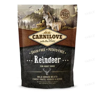 Корм сухий для дорослих собак усіх порід Carnilove Adult Raindeer з північним оленем, 1,5 кг