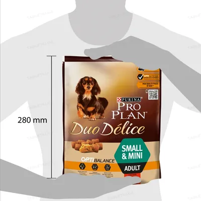 Корм сухий для дорослих собак дрібних та карликових порід Purina Pro Plan Duo Delice з яловичиною, 8 упаковок по 700 г