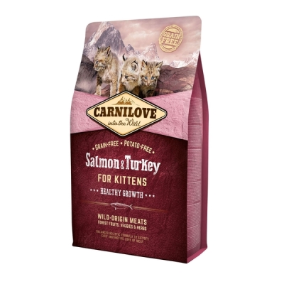Корм сухой для котят Carnilove Salmon & Turkey Kitten с лососем и индейкой, 2 кг